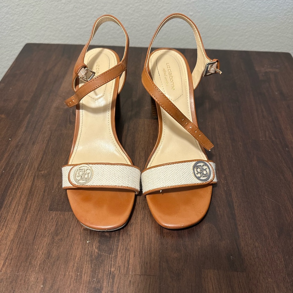 Liz Claiborne ankle strap block heel